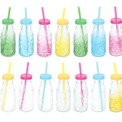 Gifi Bouteille en verre avec paille 320 ml