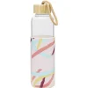 Gifi Bouteille en verre avec étui silicone antidérapant 550ml Ø6,6xH24cm