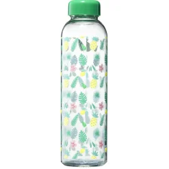 Gifi Bouteille en verre motif exotique 500 ml
