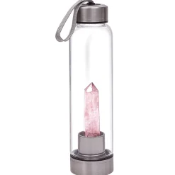 Gifi Bien-Être^Bouteille en verre quartz rose H.24 cm