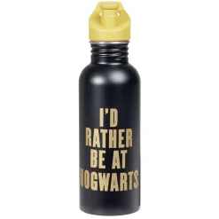 Gifi Bouteille gourde Harry Potter Hogwart Poudlard métal noir et orange