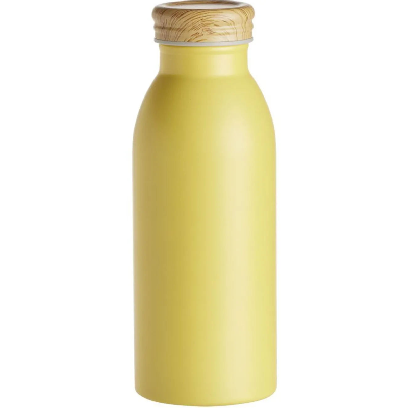 Gifi Bouteille isotherme acier avec bouchon en bois 400ml Ø6,7xH18cm