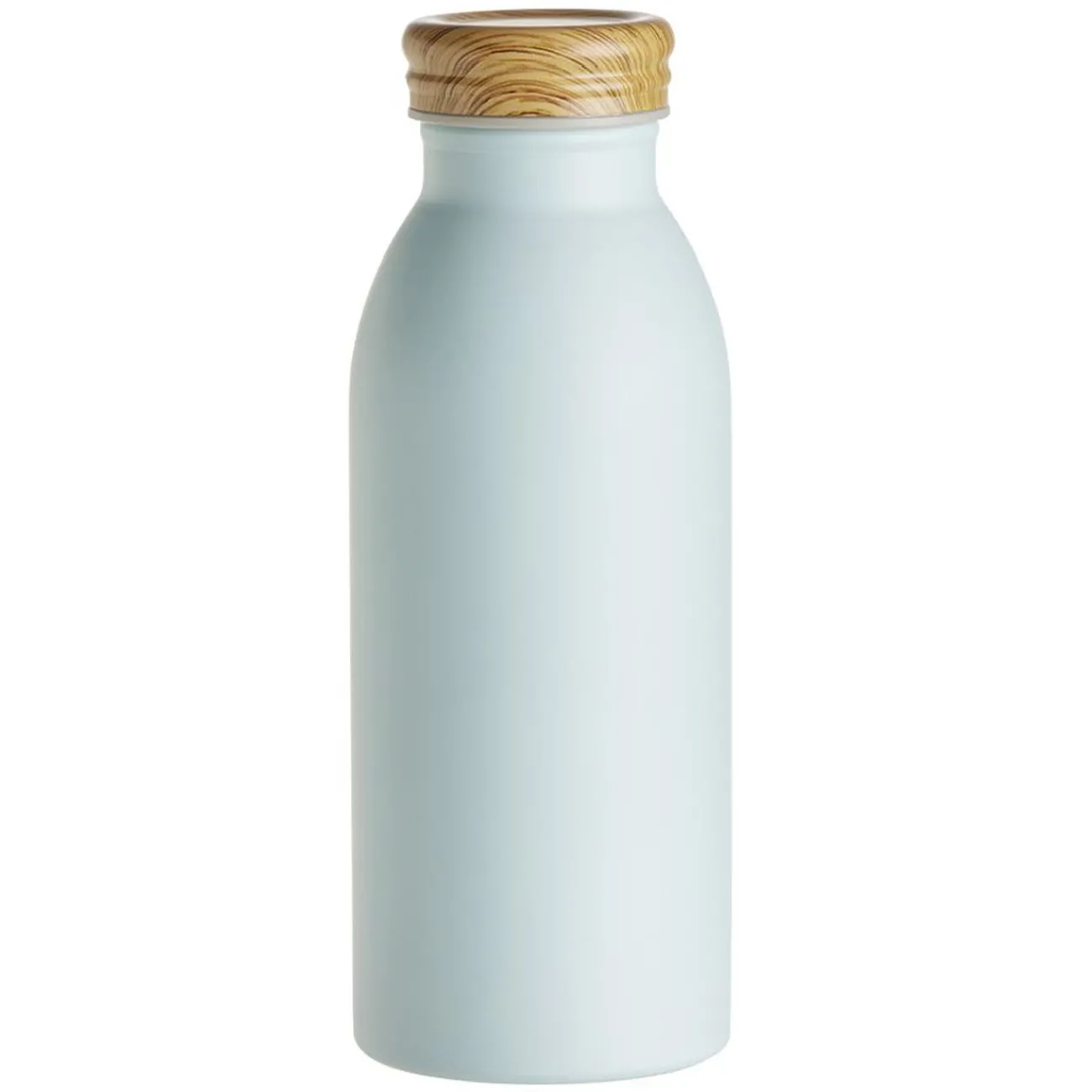 Gifi Bouteille isotherme acier avec bouchon en bois 400ml Ø6,7xH18cm