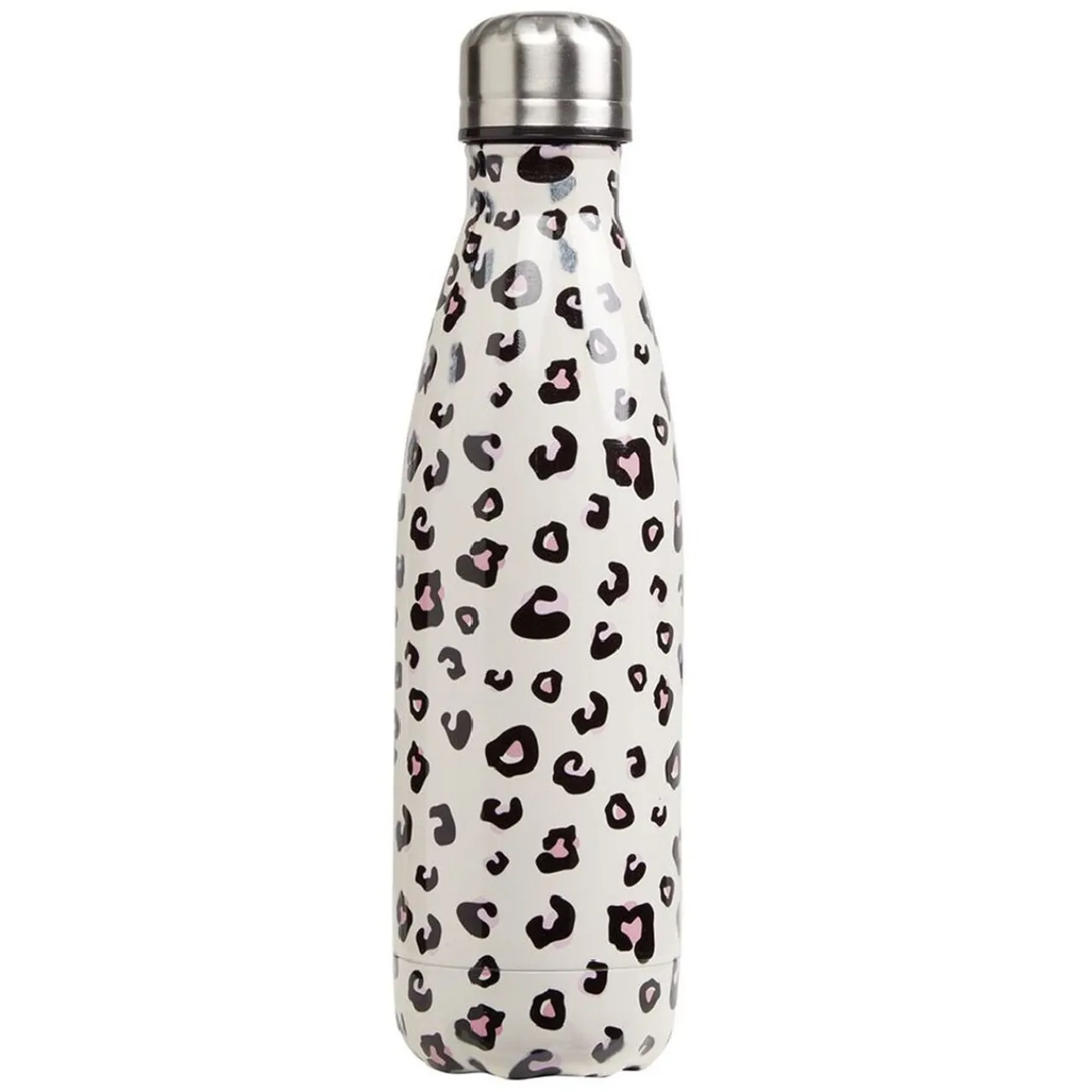 Gifi Bouteille isotherme inox blanc imprimé léopard 500 ml