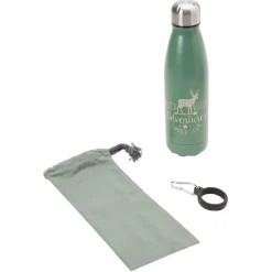 Gifi Bouteille isotherme inox avec housse et mousqueton 480 ml