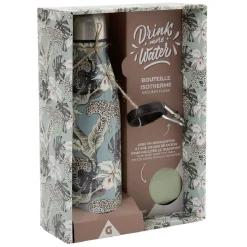 Gifi Bouteille isotherme inox avec housse et mousqueton 480 ml