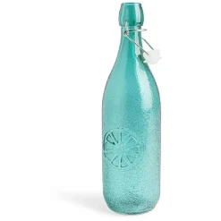 Gifi Bouteille limonade 1L verre vert Ø8,5xH32cm