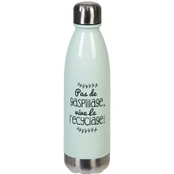 Gifi Bouteille plastique réutilisable avec inscription 5 modèles et coloris