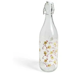 Gifi Bouteille verre officina 1L déco Noël - 2 modèles