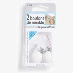Gifi Quincaillerie^Bouton de meuble en céramique blanc Ø25 mm
