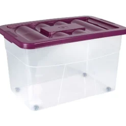 Gifi Rangement|BOX A ROULETTES 60 L