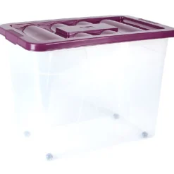 Gifi Rangement|BOX A ROULETTES 80L