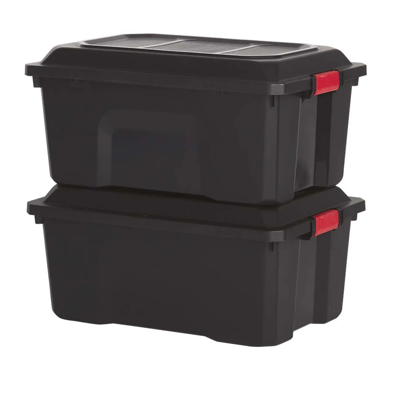 Gifi Rangement|Box de bricolage 40 L noir x2