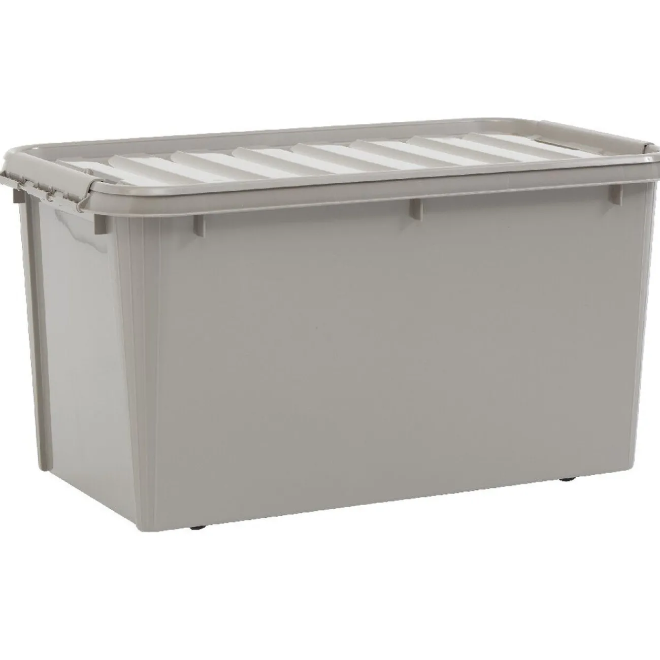 Gifi Rangement|Box de rangement à clips grise 70 L