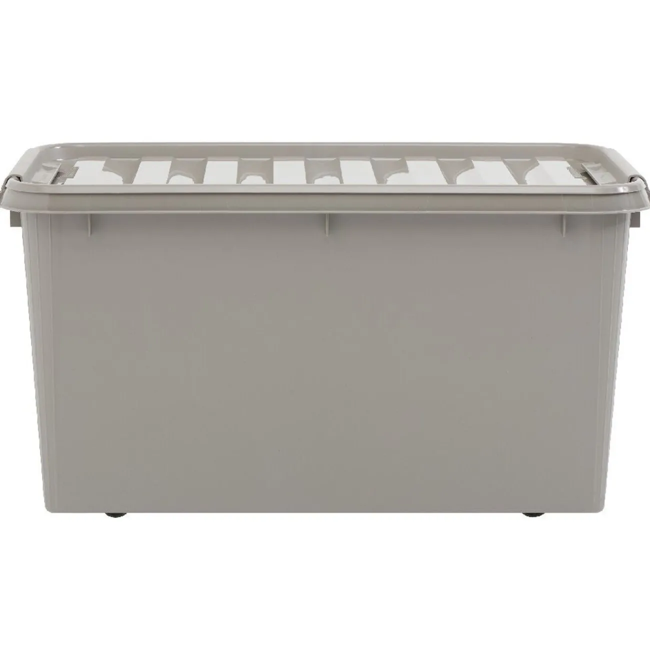 Gifi Rangement|Box de rangement à clips grise 70 L