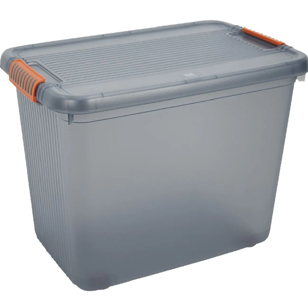 Gifi Rangement|Box de rangement à couvercle XXL 69 L gris