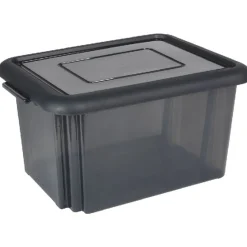 Gifi Rangement|Box de rangement 55 L noir