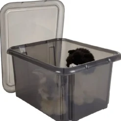 Gifi Rangement|Box de rangement 30 L noir