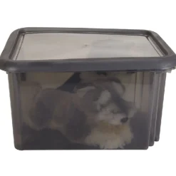 Gifi Rangement|Box de rangement 30 L noir