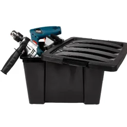 Gifi Rangement|Box de rangement 30 L noir x5