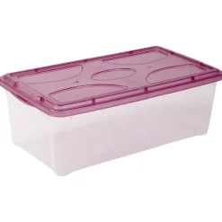 Gifi Rangement|Box de rangement 5 L transparent et violet