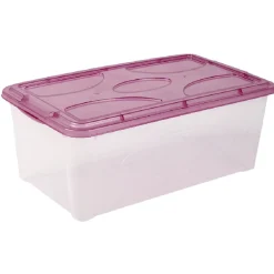 Gifi Rangement|Box de rangement 10 L transparent et violet