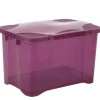 Gifi Rangement|Box de rangement 40 L violet couvercle clip