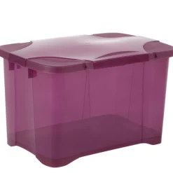 Gifi Rangement|Box de rangement 40 L violet couvercle clip