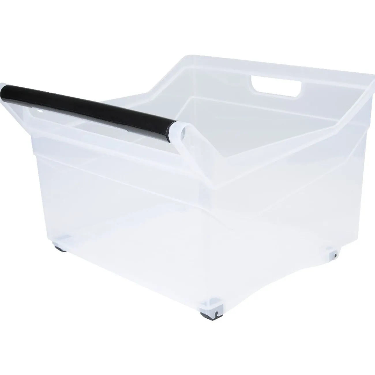 Gifi Rangement|Box de rangement à roulettes transparent 36 L