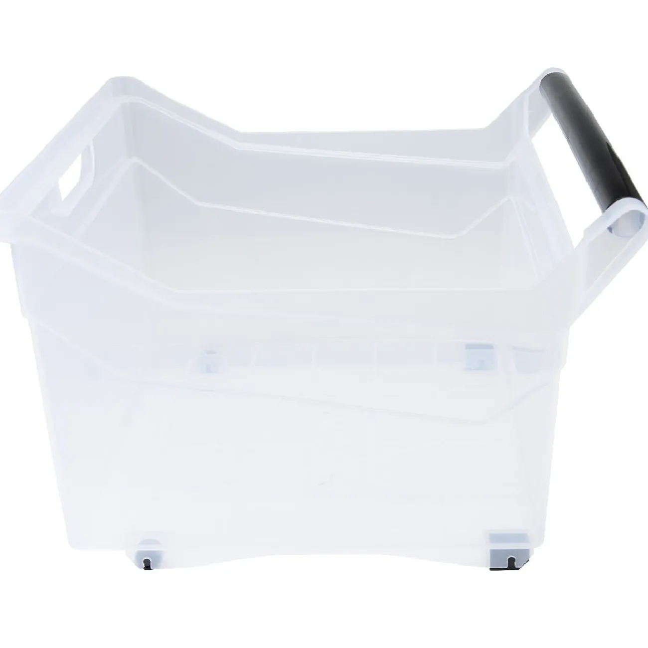 Gifi Rangement|Box de rangement à roulettes transparent 36 L