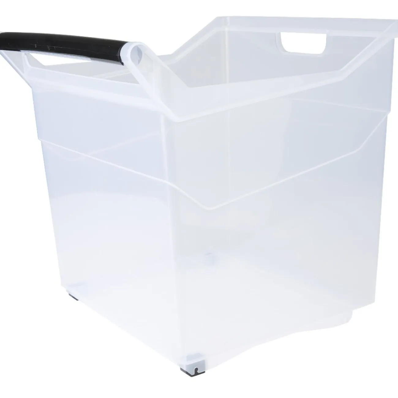 Gifi Rangement|Box de rangement à roulettes transparent 54 L