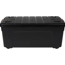 Gifi Rangement|Box de rangement brico 4 roulettes fermeture à clips 75L