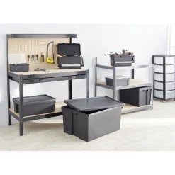 Gifi Rangement|Box de rangement brico avec couvercle haute résistance 150 L