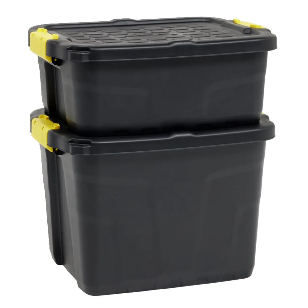 Gifi Rangement|Box de rangement brico noir 24L