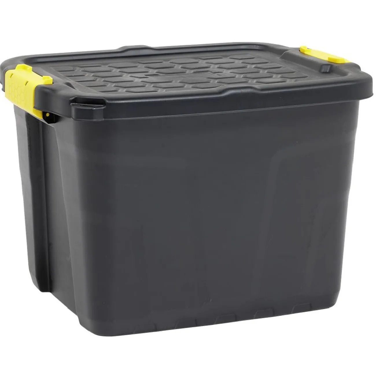 Gifi Rangement|Box de rangement brico noir 42L