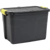 Gifi Rangement|Box de rangement brico noir 60L