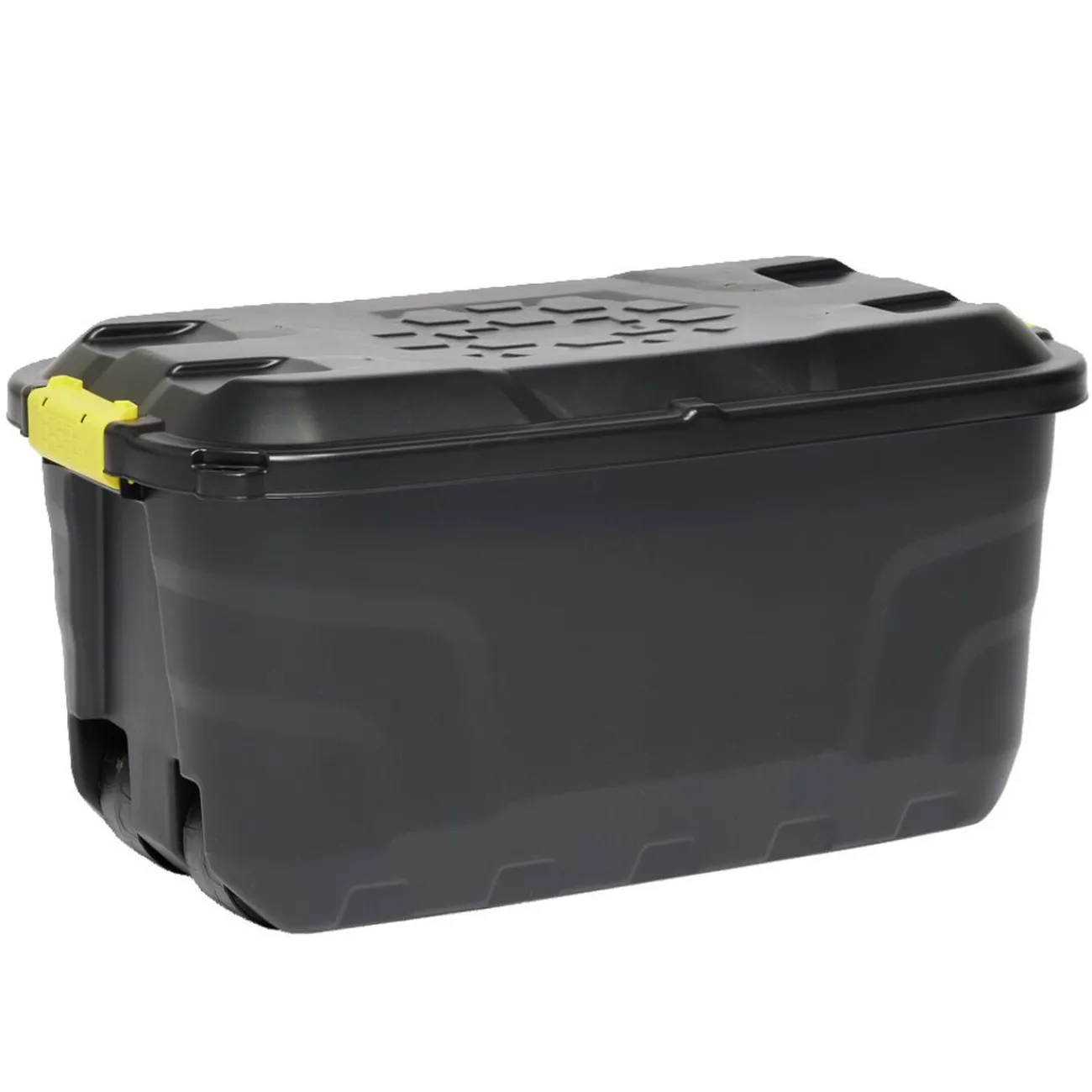Gifi Rangement|Box de rangement brico noir 75L