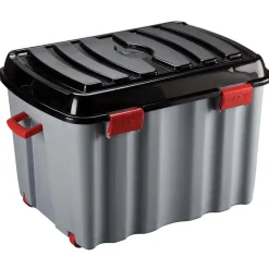 Gifi Rangement|Box de rangement brico sur roulettes fermeture clip 142 L