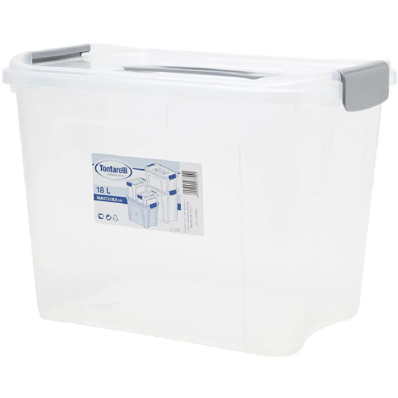 Gifi Rangement|Box de rangement Combi Tontarelli 18 L transparent