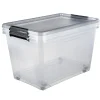 Gifi Rangement|Box de rangement couvercle clips transparent 60 L x3