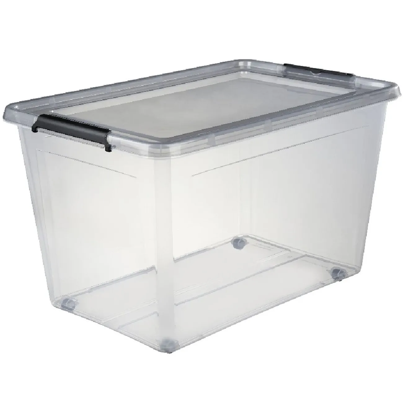 Gifi Rangement|Box de rangement couvercle clips transparent 60 L x3