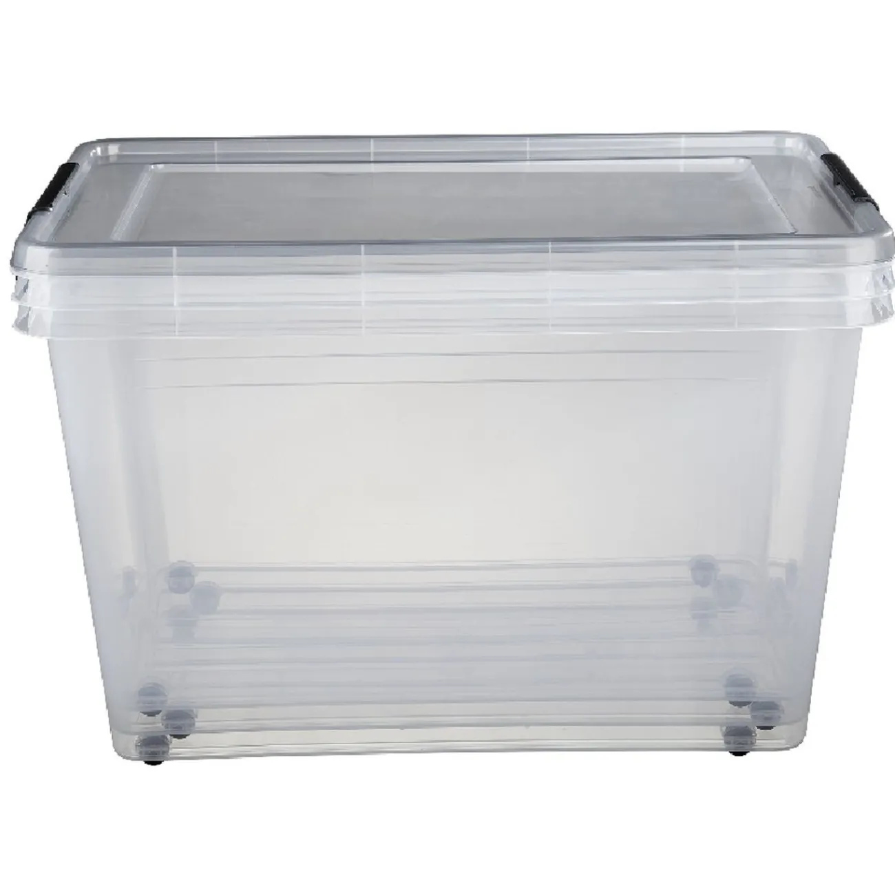 Gifi Rangement|Box de rangement couvercle clips transparent 60 L x3