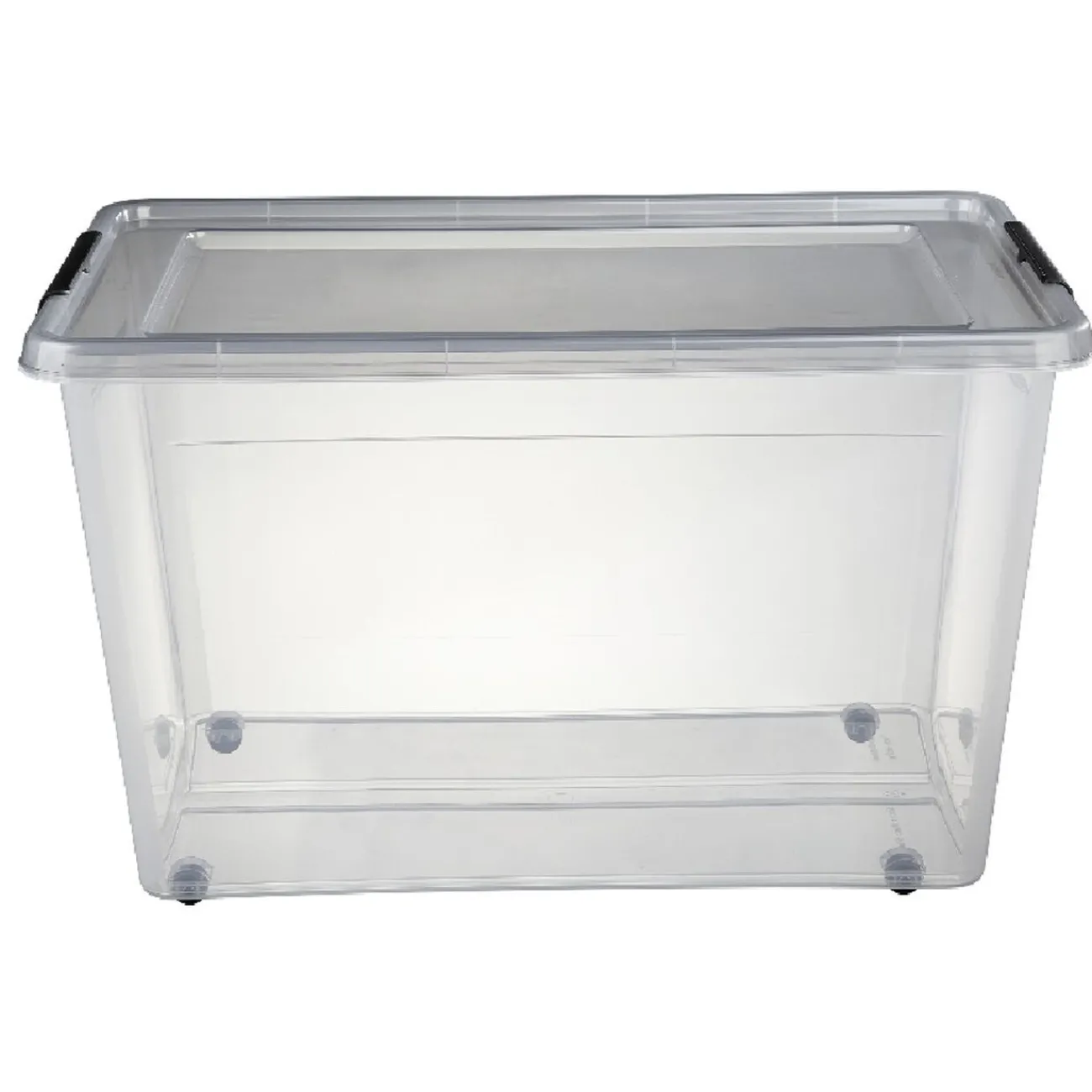 Gifi Rangement|Box de rangement couvercle clips transparent 60 L x3