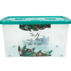 Gifi Rangement|Box de rangement déco de Noël vert 44 L