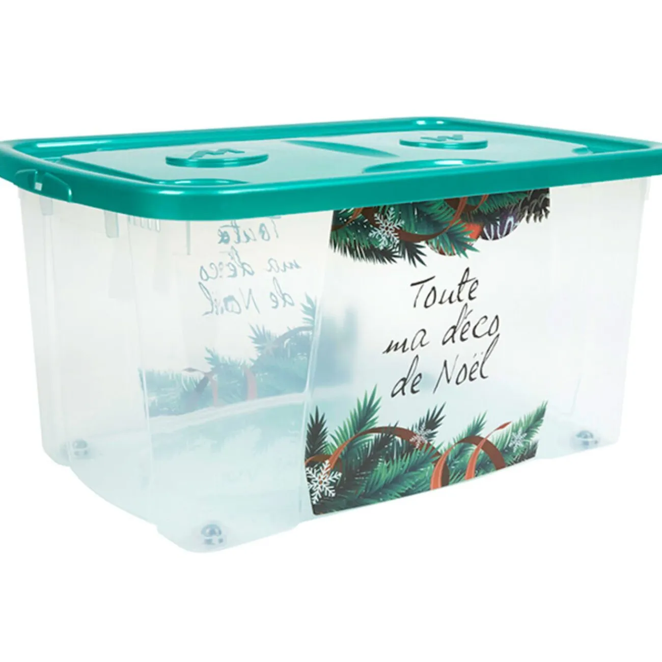 Gifi Rangement|Box de rangement déco de Noël vert 44 L
