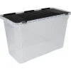 Gifi Rangement|Box de rangement en plastique avec fermeture clips 100 L