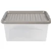 Gifi Entretien Du Linge|Box de rangement grise 14 L à clip