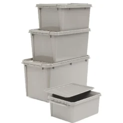 Gifi Rangement|Box de rangement grise 14 L