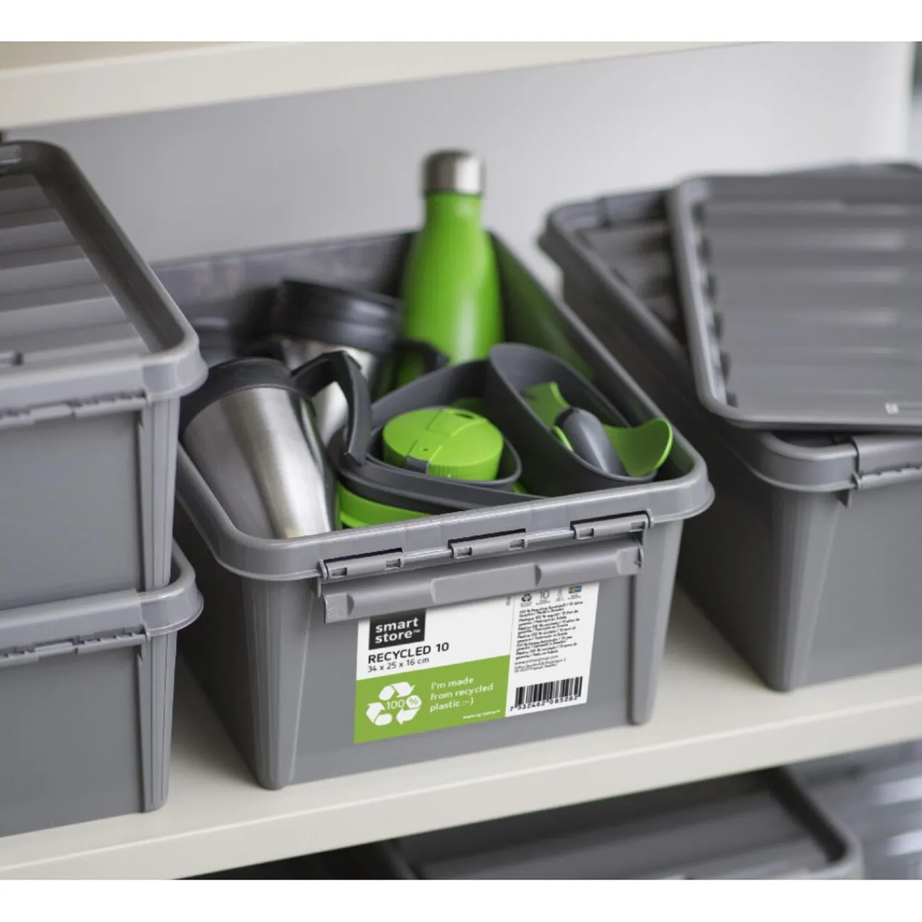 Gifi Rangement|Box de rangement grise 31 L