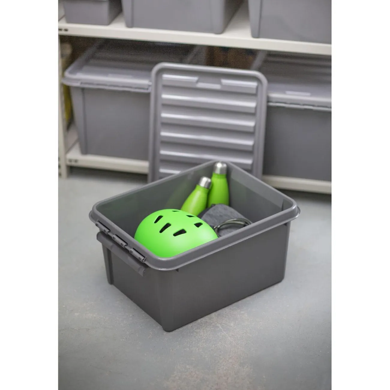 Gifi Rangement|Box de rangement grise 31 L